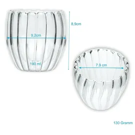 Intirilife Doppelwandiges Thermo Glas Set 4-tlg. 0,19 l