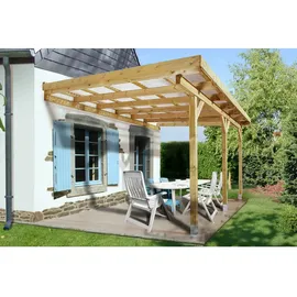 Weka Terrassenüberdachung 671 514 x 271 x 306 cm natur