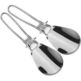 Healvian 2 Stück Langer Schuhanzieher aus Edelstahl mit Komfortablem Griff Tragbarer Schuhlöffel für Senioren Einfaches und Ausziehen von Schuhen - 11.5x3.5cm