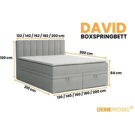 dein schlaf 24 David 200 x 200 cm H4 Hellgrau