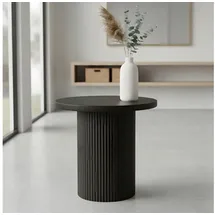levandeo Beistelltisch Schwarz Matt Ø40cm Metall Nachttisch Rund Leichter Ablagetisch Sofatisch Deko Moderne Wohndeko