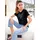Heine Shirt Pyjama-Shirt Schwarz 38