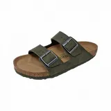Birkenstock Pantolette 'Arizona' - Dunkelgrün,Hellgrau,Braun - 42