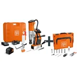 Fein Akku-Universal-Magnet-Kernbohrmaschine bis 35 mm mit Anwenderset, AKBU 35 PMQW 18 V AS Construction-Site 1x 12 Ah Set 3/4 in Weldon/HSS NOVA 50