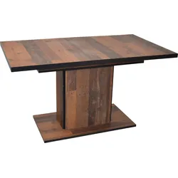 Home affaire Esstisch »Hunter«, umlaufende Kanten schwarz abgesetzt, von 140 auf 180 cm vergrößerbar Home affaire Oldwood-schwarz + Oldwood + Oldwood-schwarz