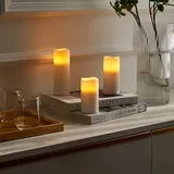 LINDBY Candora LED-Kerze 3er-Set Fernbedienung