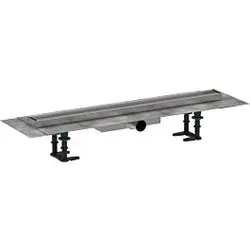 hansgrohe RainDrain Compact Komplettset Duschrinne 56165000 für flache Installation, befliesbar, 700 mm, chrom