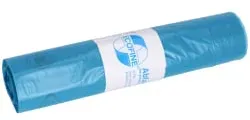DEISS ECOFINE Abfallsack 70 Liter blau, ca. 660 g/ Rolle, Typ 60 10903 , 1 Karton = 10 Rollen = 250 Säcke