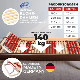 Coemo RUBY Kopfteil verstellbar 140 x 200 cm