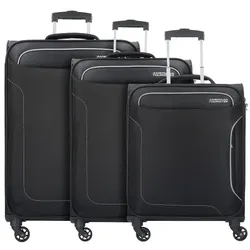 American Tourister Holiday Heat 4 Rollen Kofferset 3-teilig  schwarz