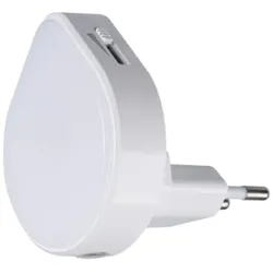 Kanlux Steckdosen-Nachtlicht "ULOV LED DIM" 0,5W warmweiß Weiß