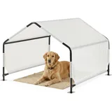 [en.casa] Valevali Hundezelt 122x122x90 cm Schwarz/Weiß