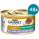 Purina Gourmet Gold Feine Pastete 48 x 85 g - Lamm & grüne Bohnen
