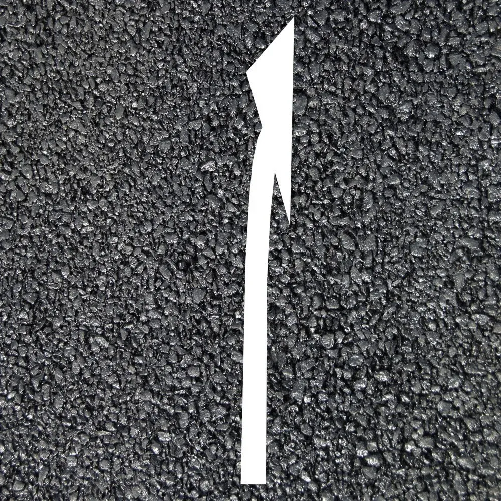 BORNIT Vorankündigungspfeil, weiß - rechts - 5000mm, 2Stück