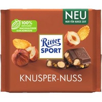 Ritter-Sport Tafelschokolade Knusper-Nuss, Großtafel, 250g