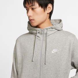 Nike Sportswear Club French Terry Kapuzenjacke dark grey heather/matte silver XS