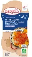 Babybio TENDRESSE DE PETITS LÉGUMES BUTTERNUT PROVENCE RIZ CAMARGUE MARJOLAINE dès 12 mois Aliment 400 g