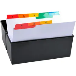 Exacompta 13997E 10x Set Trennblätter alphabetisch aus weißem Karton 160 g/m2, 117x148 mm - Weiß
