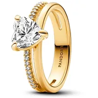 Pandora Doppelband Herz Ring 163100C01 Damenring