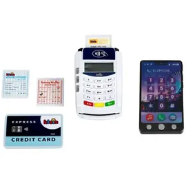 Theo Klein PoS Terminal und Kinder Handy Smartphone Mit Licht, Sound und kontaktloser Bezahlfunktion Spielzeug für Kinder ab 3 Jahren