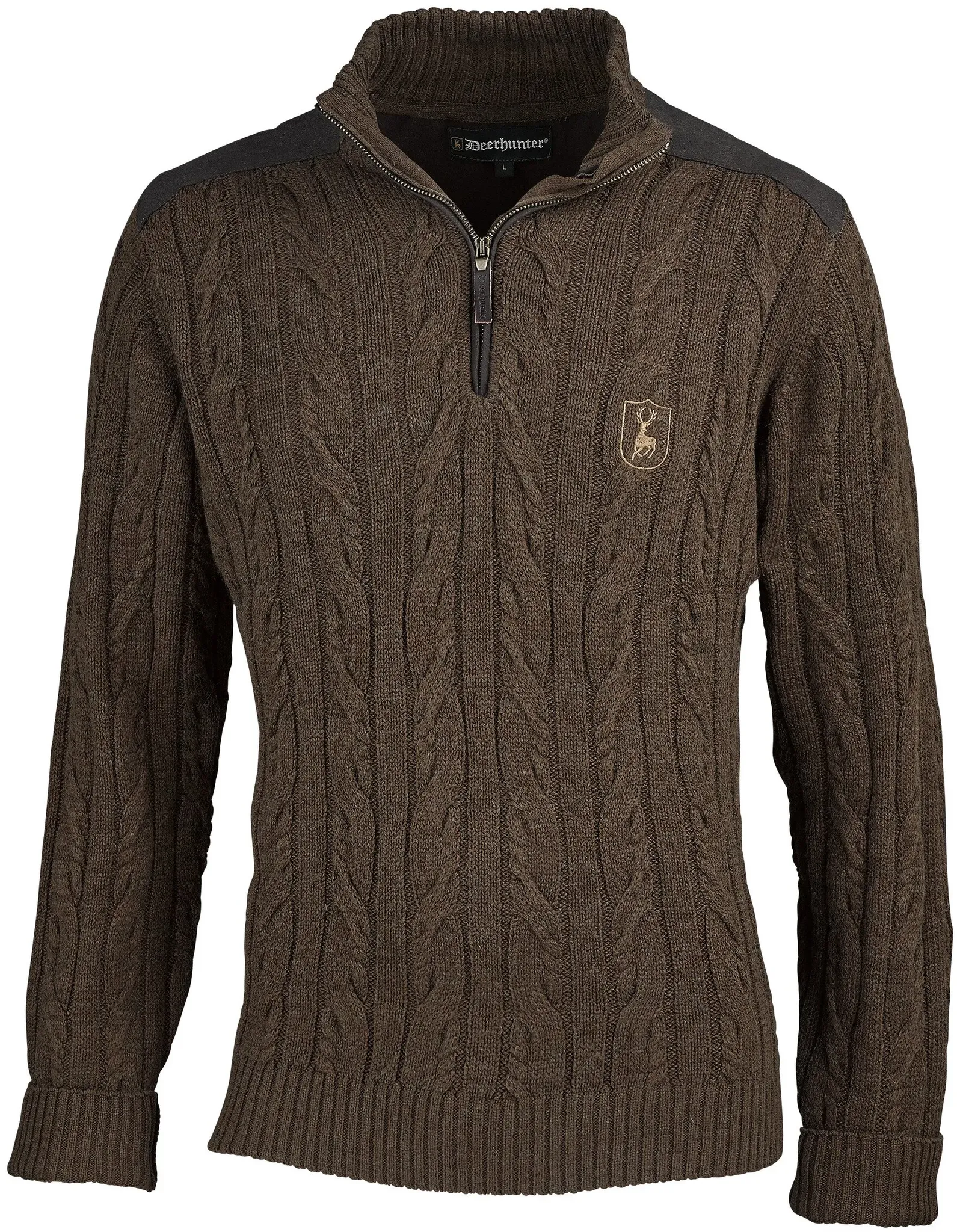 Deerhunter Strickpullover Randall Half-Zip, art green, S