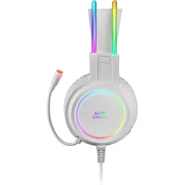 Mars Gaming MHRGBW, Kabelgebunden, 18 - 20000 Hz, Gaming, 324 g, Kopfhörer, Weiß - Weiß