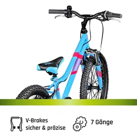 Galano GA20 20" RH 26 cm blau/pink 7-Gang V-Brakes