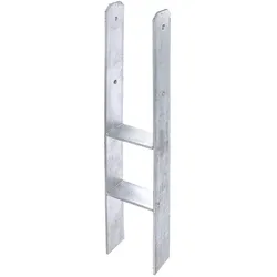 Alberts® H-Pfostenträger 400x80x8mm Gesamtlänge 800mm für verschiedene Pfostenstärken 140 mm