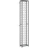 vidaXL Weinregal für 57 Flaschen Schwarz 34x18x200 cm Schmiedeeisen