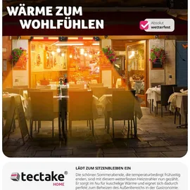 Tectake Infrarotheizstrahler Solaria Horizon 3000W, Aluminiumgehäuse - schwarz - Schwarz
