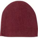 yanopurna Kaschmir Mütze – aus 100% Kaschmirwolle, Cashmere Beanie handgewebt aus Nepal, Unisex, Handwäsche, Dunkelrot - Einheitsgröße-L