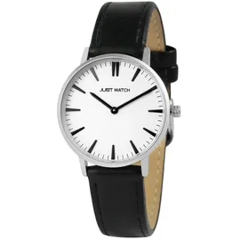 Just Watch Damenarmbanduhr mit Echtlederband & Edelstahlmilaneseband