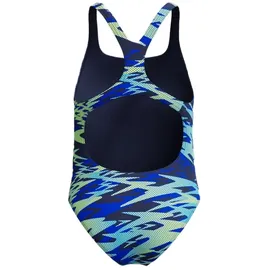 Speedo Hyperboom Print Medalist Badeanzug Blau 152