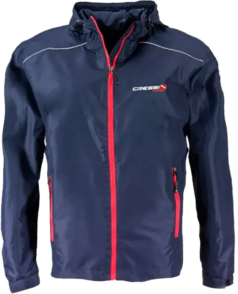 Cressi Spa Windbreaker Jacke - Navy / Red - L