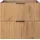 Rodan | Waschbeckunterschrank 60cm | Braun matt - Eiche | B/H/T 60/57/46cm | 2 Softclose-Schubladen | Badezimmerschränke, Badmöbel, Unterschränke - Braun