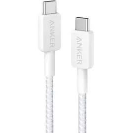 Anker 322 USB-C auf USB-C Kabel 60W 90cm geflochten weiß