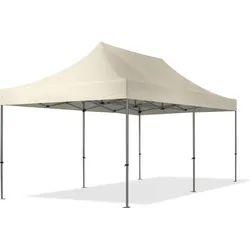 TOOLPORT  3x6m Stahl Faltpavillon, ohne Seitenteile, creme - (600070)
