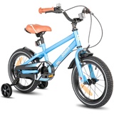 STITCH Kinderfahrrad für 3-5 Jahre Mädchen & Jungen, 14 Zoll Kinderfahrrad mit Stabilisatoren & Handbremsen, 95% montiert,Blau