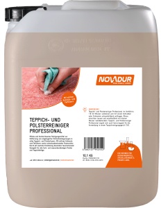 NOVADUR Teppich- und Polstershampoo Professional, Milder, hochwirksamer Teppichreiniger, 10 l - Kanister