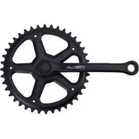 Mijnen Pieper Kettenradgarnitur, Stahl, 150mm, 40 Zähne, 4-Kant, schwarz (1 Set)