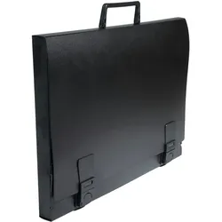 Exacompta 59201E 2x Zeichenmappe mit Griff aus festem PP 1,2mm Rücken 60mm, für Format 50x70cm - Schwarz