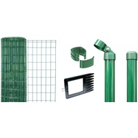 GAH Alberts Alberts Fix-Clip Pro als Zaun-Komplettset, zum Einbetonieren grün 102 cm Länge 75 m