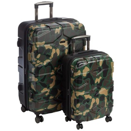 Hauptstadtkoffer - X-Kölln - 2er Koffer-Set Trolley-Set Rollkoffer Reisekoffer, TSA, (S & L), Camouflage matt