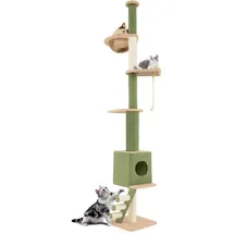 Costway Kratzbaum 5-stöckig 218-253 cm grün
