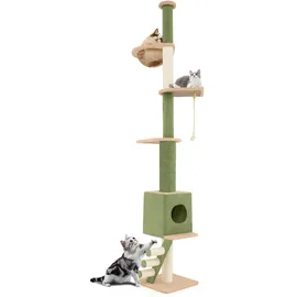 Costway Kratzbaum 5-stöckig 218-253 cm grün