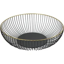 Trendline Deko Metall Korb rund Ø 28 x 7,5 cm schwarz