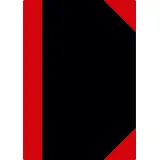 Stylex Kladde DIN A6, schwarz/rot,kariert