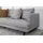 VCM Sofa Stoff 3-Sitzer Grau