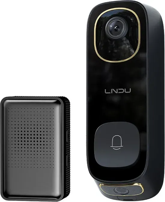 LNDU VD05 2K HD Video-Türklingel mit Monitor, Dual PIR Bewegungserkennung, wasserdicht (IP65), kabellos, WLAN, Zwei-Wege-Audio