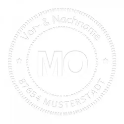 Monogramm-Prägezange 51 mm rund - Gepunktete Kreise